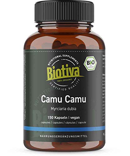 150 capsules de camu camu bio 700mg par capsule Source naturelle de vitamine C Issu de cueillettes sauvages sans additifs fabrique en Allemagne DE OKO 005 0