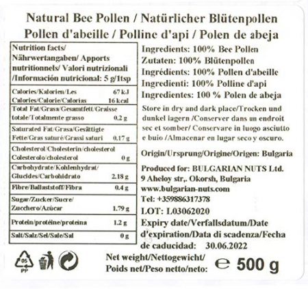 500 g Pollen dabeille a base de fleurs sauvages et dherbes qualite garantie par BulgarianBee 0 1