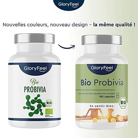 Bio Probivia Ferments Lactiques avec de lInuline organique 180 Gelules Gastro Resistantes Vegan 20 Milliards dUFC par jour Complement alimentaire 0 2