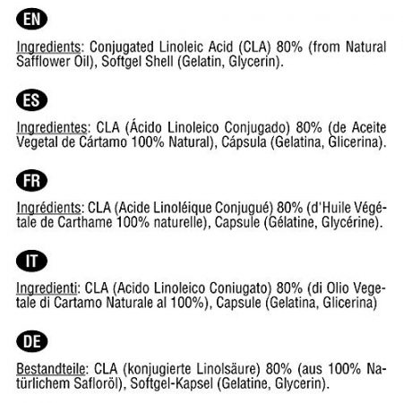 CLA Acide Linoleique Conjugue 3000 mg par dose 180 capsules dhuile vegetale de Carthame 100 naturelle Pour perdre du poids et augmenter la croissance musculaire naturellement 0 3