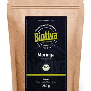 Moringa en poudre bio 250g Arbre raifort Moringa oleifera Vegan Conditionne et controle en Allemagne DE OKO 005 0