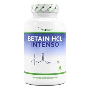 Betaine HCL 240 gelules avec 695 mg Premium Avec pepsine gentiane amere Enzymes digestives a spectre complet Haute dose Vegan 0