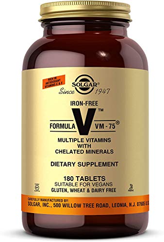 solgar Vitamin-A-B6-B12-C-D-E-Biotin-Magnesium-Calcium-Zinc-Vegan-Gluten-Dairy-Free-Kosher-180