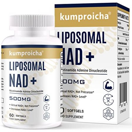 Liposomes NAD 500mg avec TMG 250mg Gel mou supplement NAD actuel pour la reparation cellulaire le metabolisme energetique Pack of 1 0